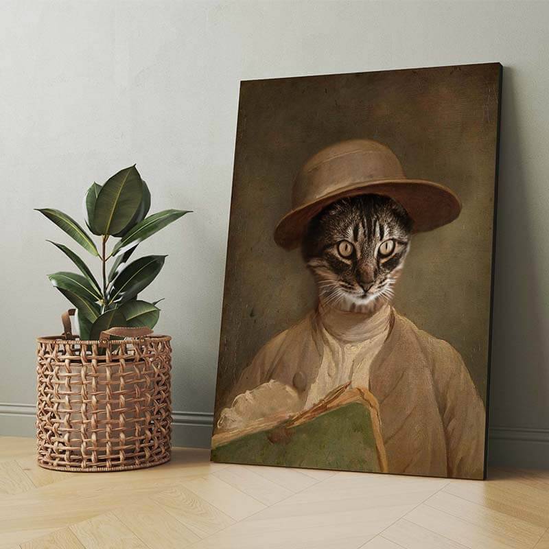 Boy With A Drawing Book Pet Portraits Funny Pet Into Art