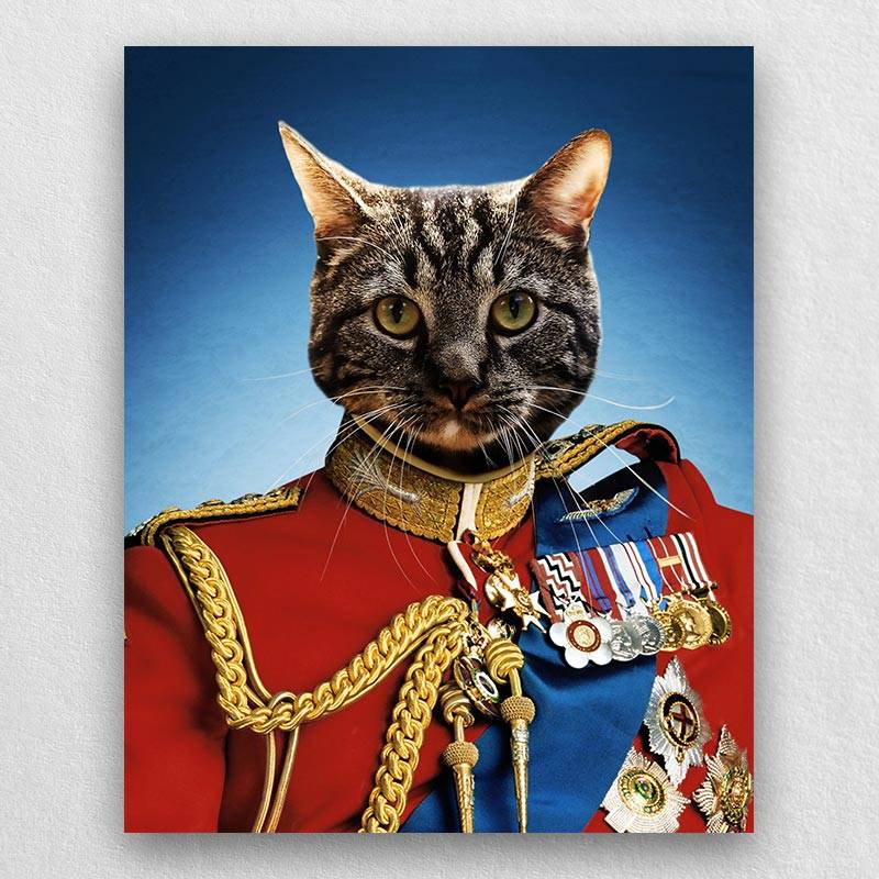 Prince Cat Portrait Royal Dog Paintings Pet Face Portraits