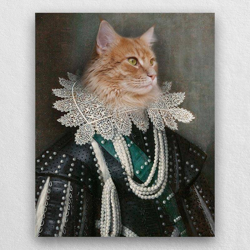 Duke Of Buckingham Renaissance Cat Portrait Dog Pet Portraits