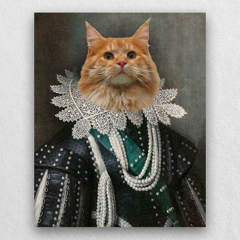 Duke Of Buckingham Renaissance Cat Portrait Dog Pet Portraits