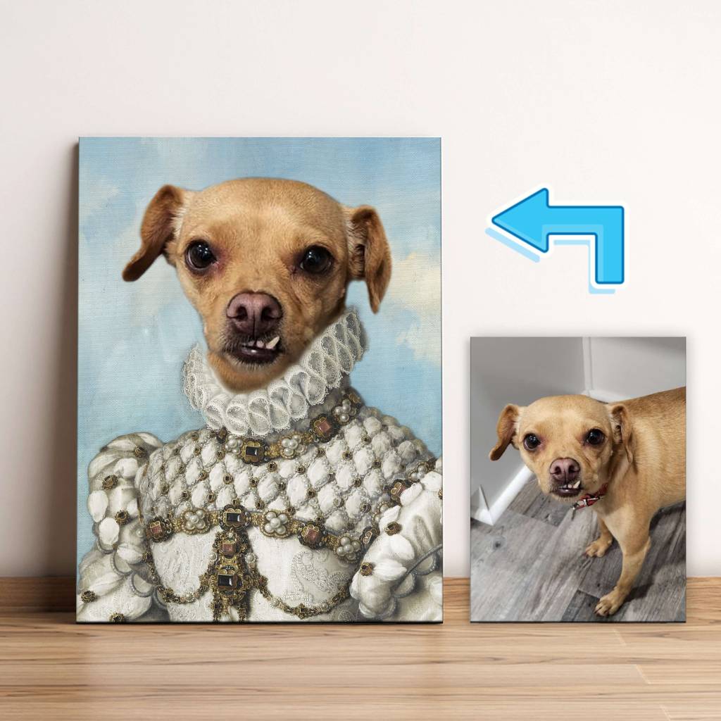 Princess Dog Portrait Cat Pet Portraits Funny Pet Pictures