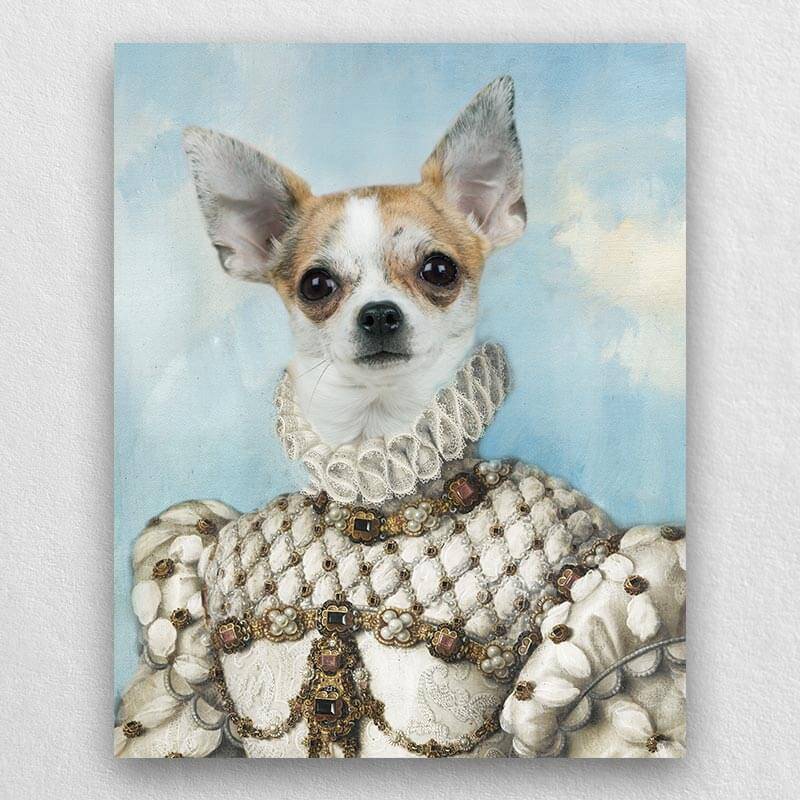 Princess Dog Portrait Cat Pet Portraits Funny Pet Pictures