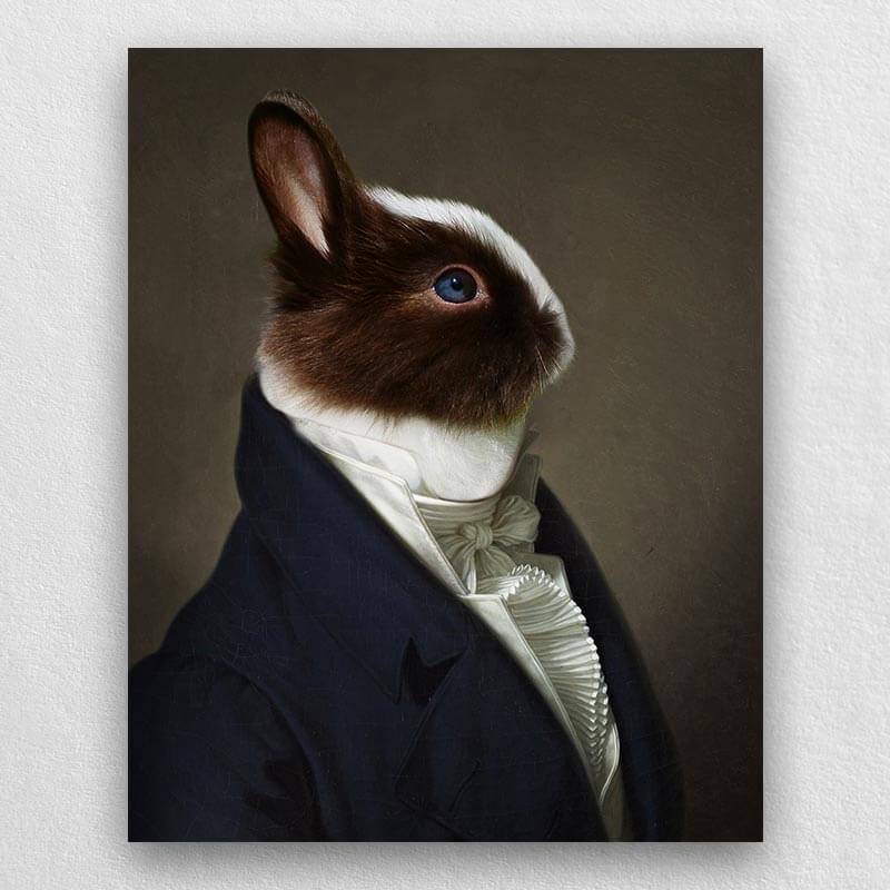 Renaissance Dog Painting Animal In Suits Portraits