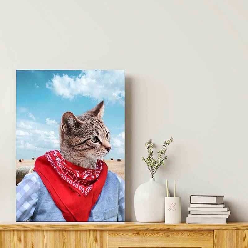 Free Spirit Cute Animal Portraits Pet Oil Painting