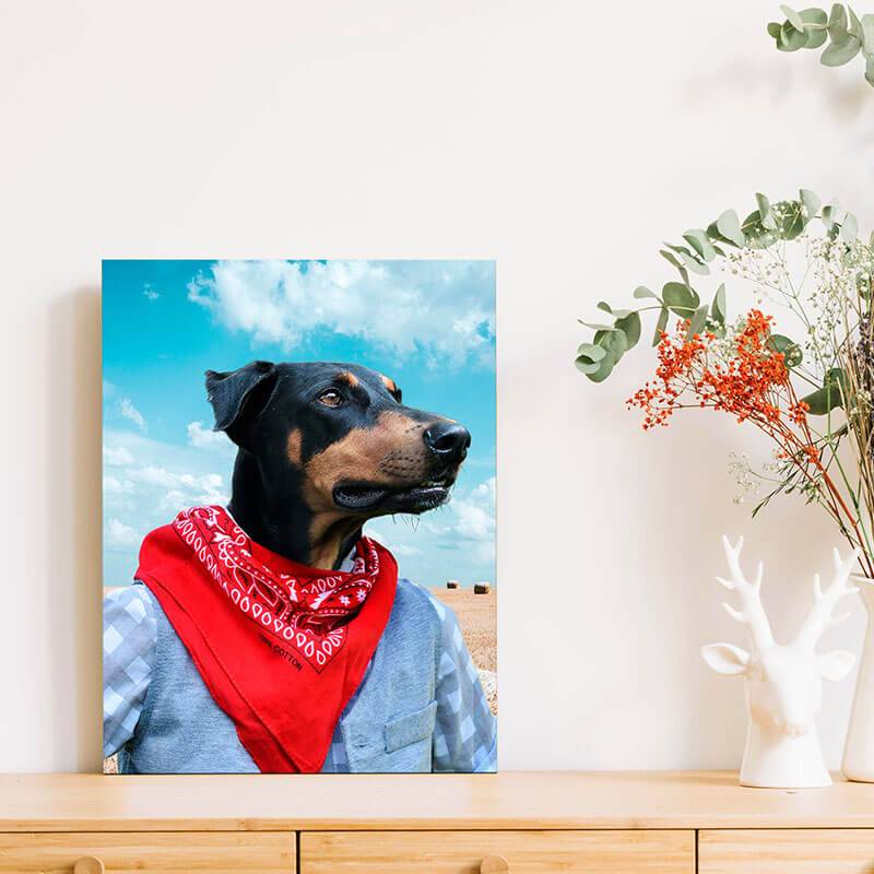 Free Spirit Cute Animal Portraits Pet Oil Painting