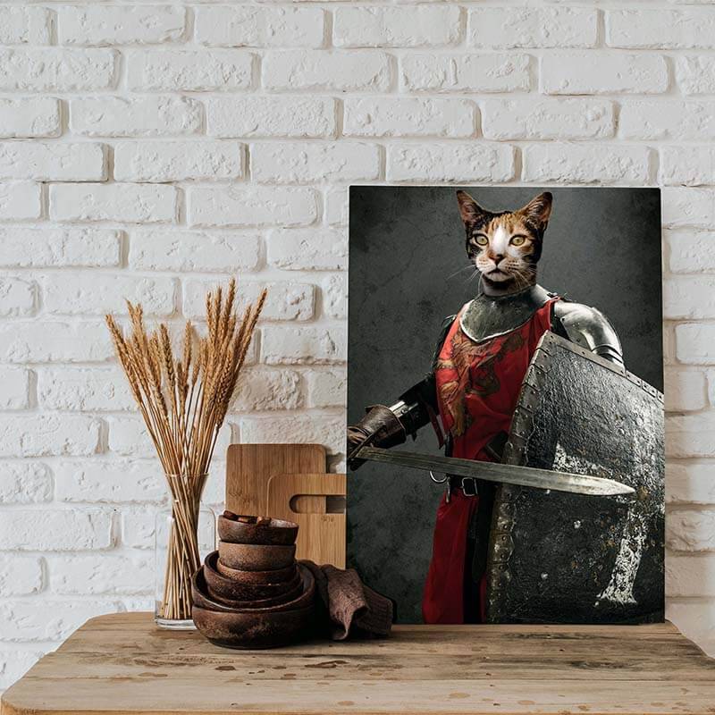 Fighting Knight Funny Dog Portraits Portrait Of Pet Art