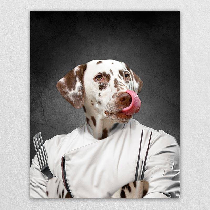 Chef Pet Painting From Photo Dogs In Portraits