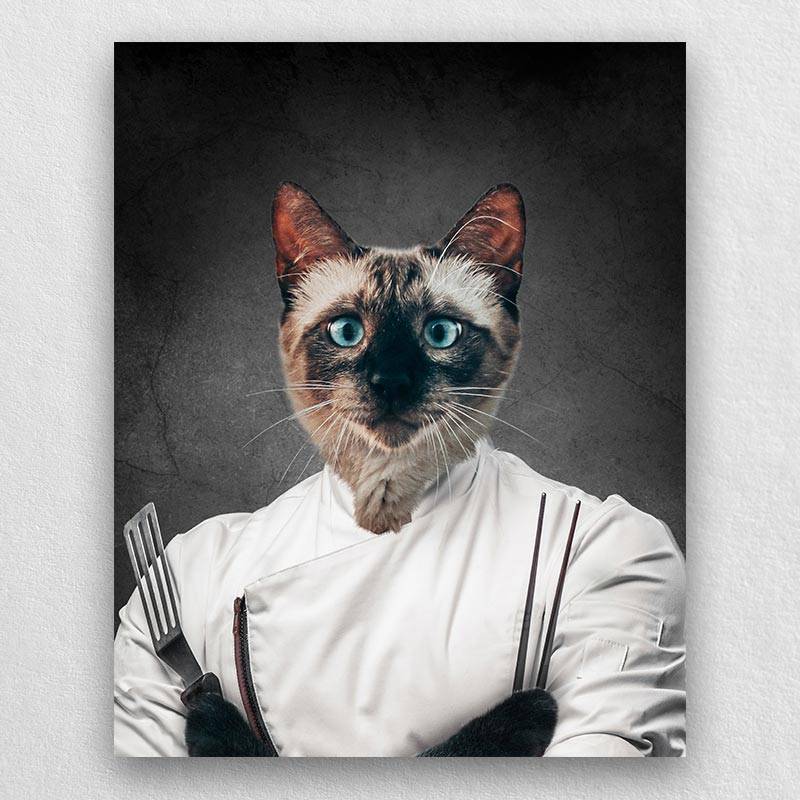 Chef Pet Painting From Photo Dogs In Portraits