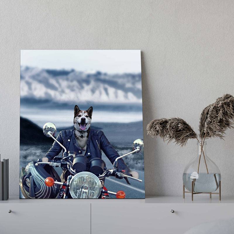 Motorcycle Rider Pet Portraits From Photos Pet Of Art