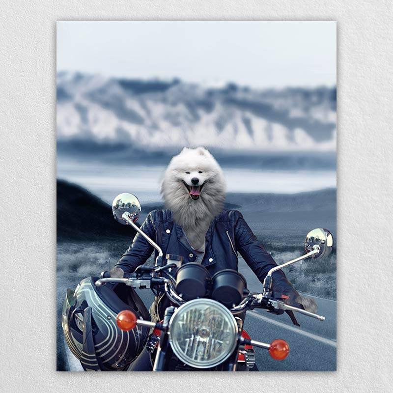 Motorcycle Rider Pet Portraits From Photos Pet Of Art