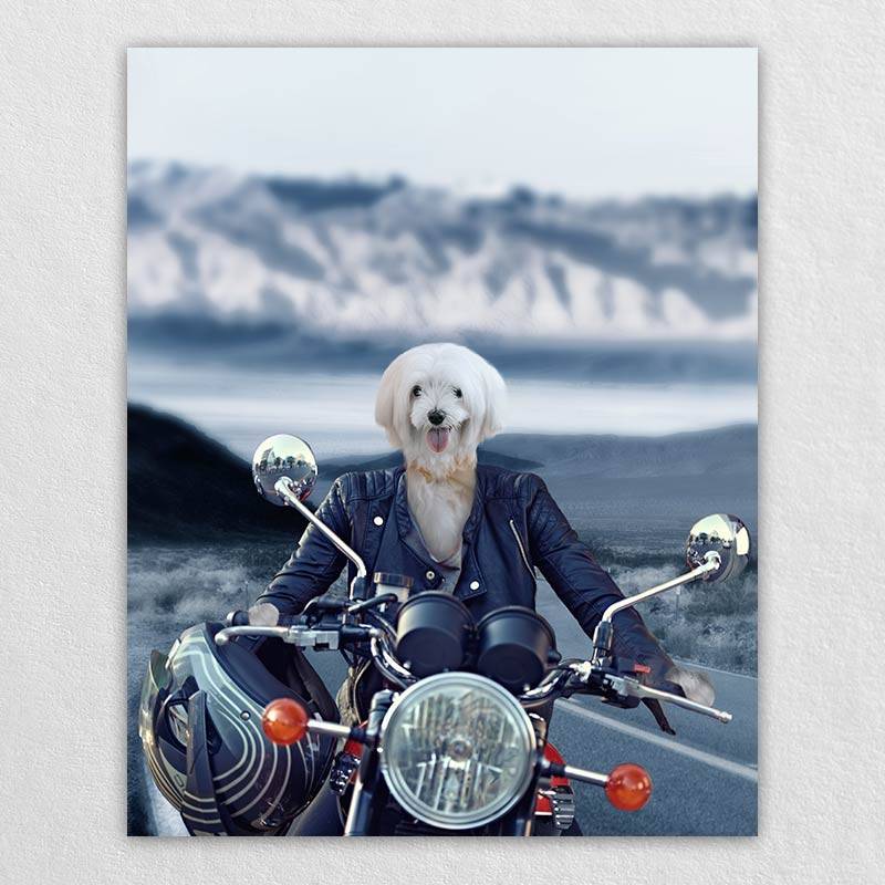 Motorcycle Rider Pet Portraits From Photos Pet Of Art