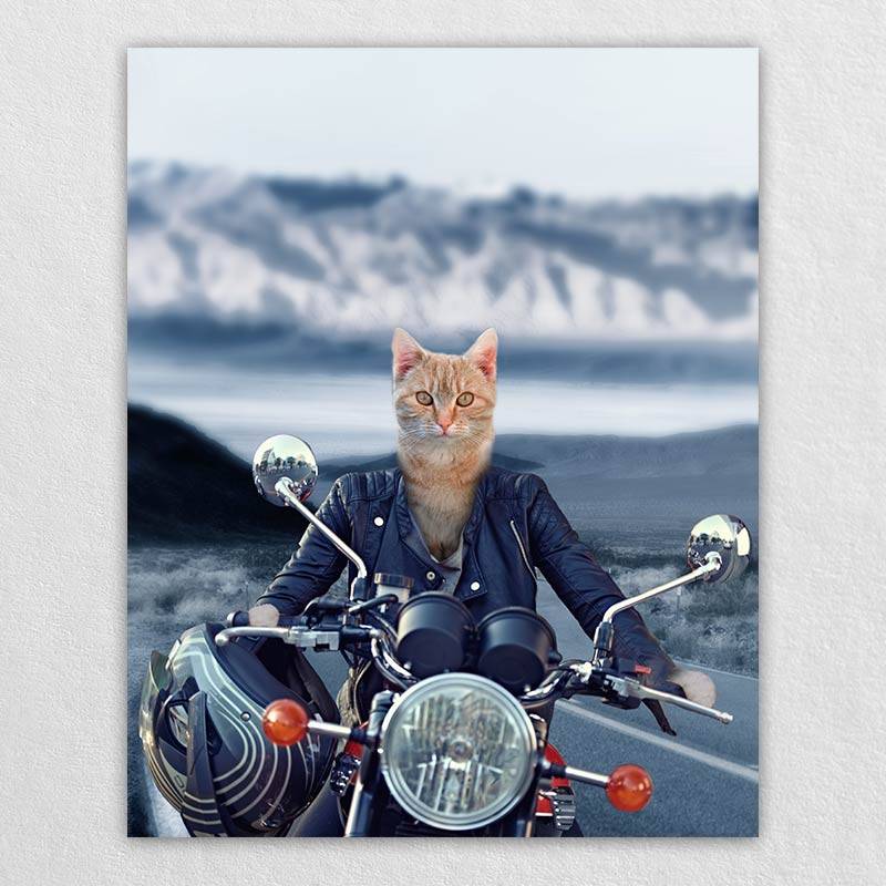 Motorcycle Rider Pet Portraits From Photos Pet Of Art