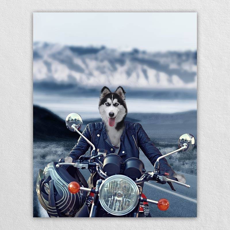 Motorcycle Rider Pet Portraits From Photos Pet Of Art