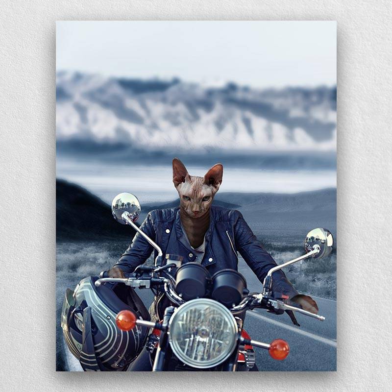 Motorcycle Rider Pet Portraits From Photos Pet Of Art