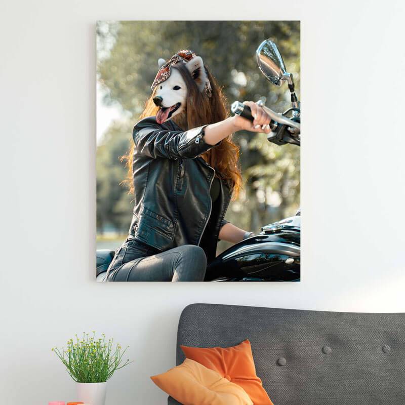 Cool Rider Pet Portraits In Oil Dog Art Painting