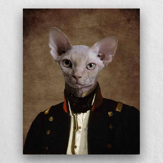 Seaman Uniform Custom Pet Portraits Paintings