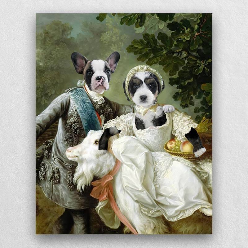 Count And Sister Royal Pet Canvas