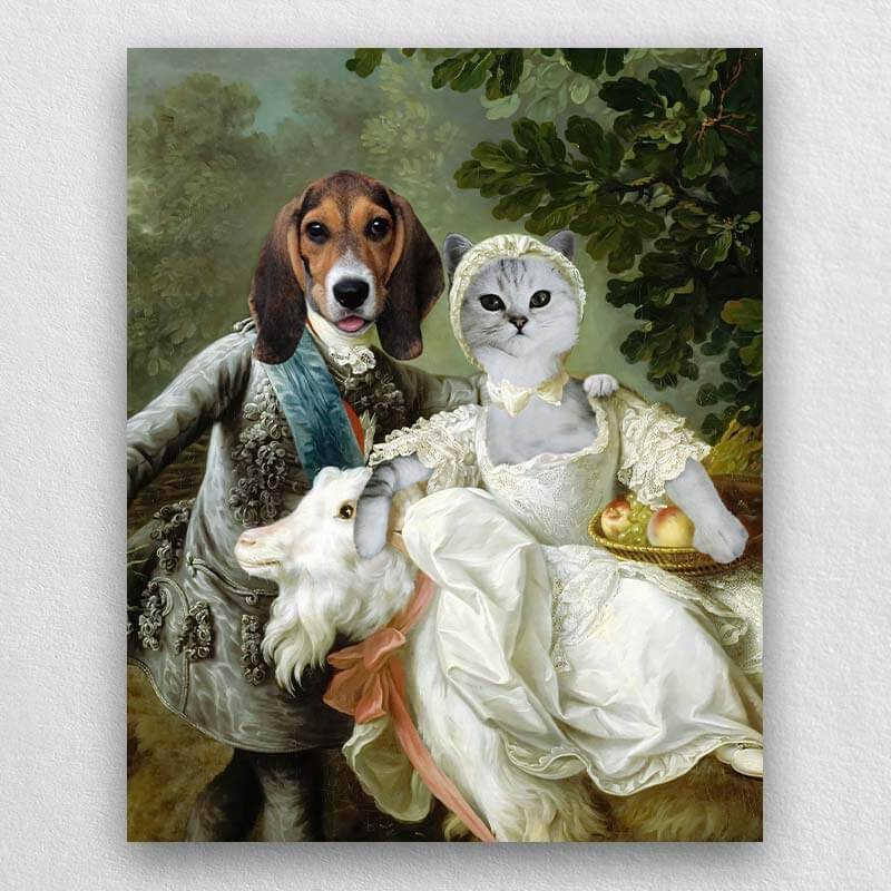 Count And Sister Royal Pet Canvas