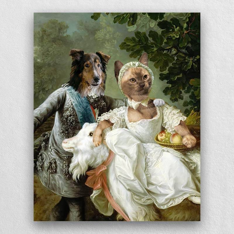 Count And Sister Royal Pet Canvas