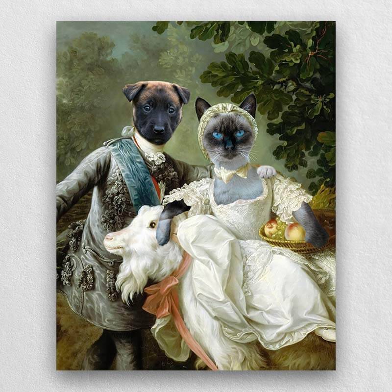 Count And Sister Royal Pet Canvas