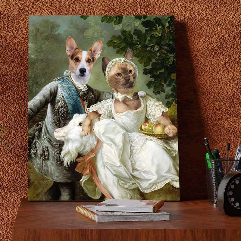 Count And Sister Royal Pet Canvas