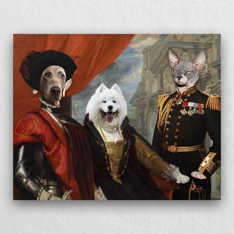 Regal Dog Cat Paintings 3 Pet Portrait