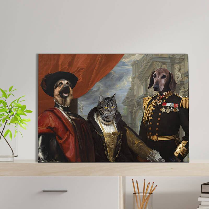 Regal Dog Cat Paintings 3 Pet Portrait