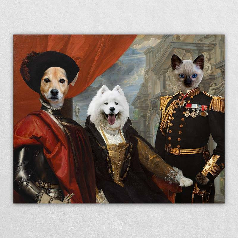 Regal Dog Cat Paintings 3 Pet Portrait