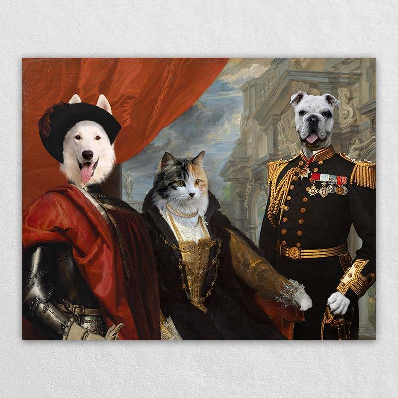 Regal Dog Cat Paintings 3 Pet Portrait