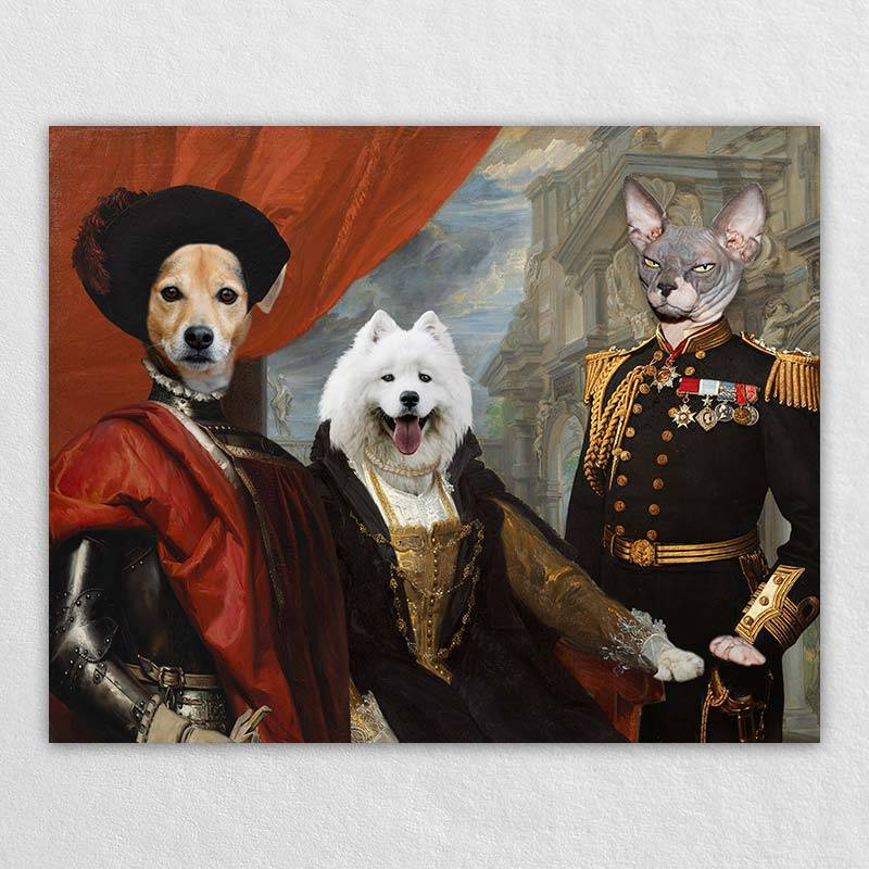 Regal Dog Cat Paintings 3 Pet Portrait