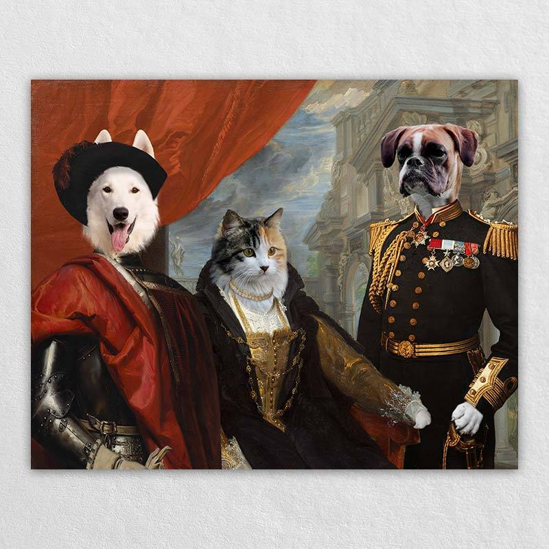 Regal Dog Cat Paintings 3 Pet Portrait