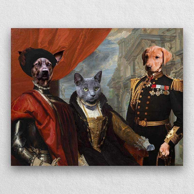 Regal Dog Cat Paintings 3 Pet Portrait