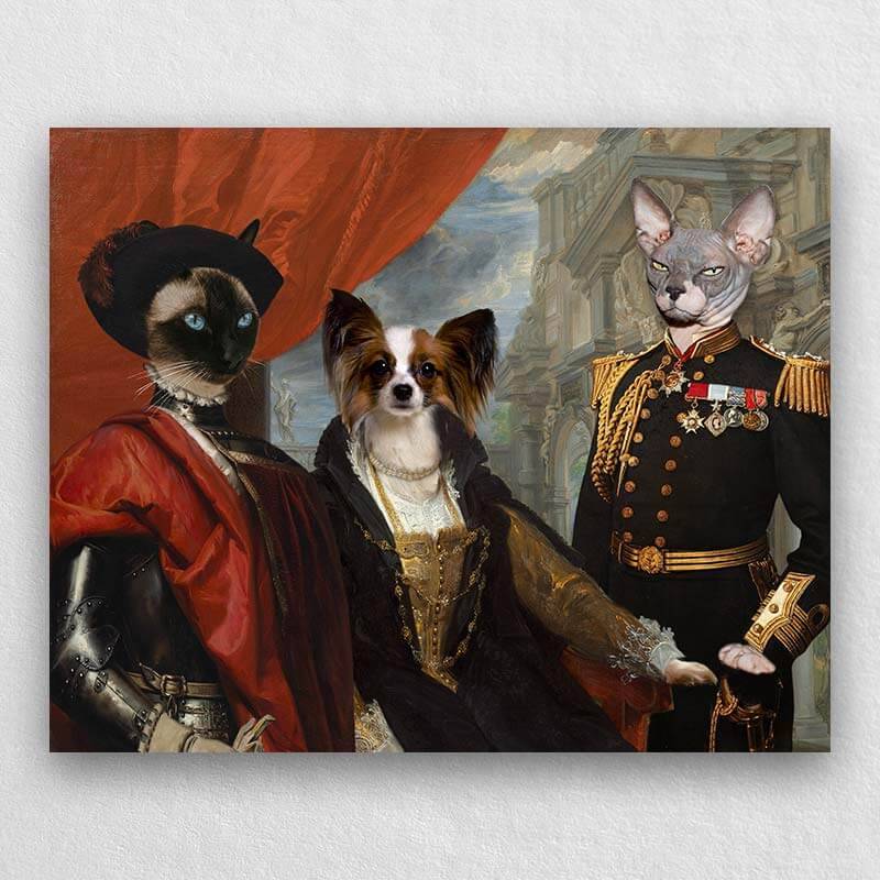 Regal Dog Cat Paintings 3 Pet Portrait