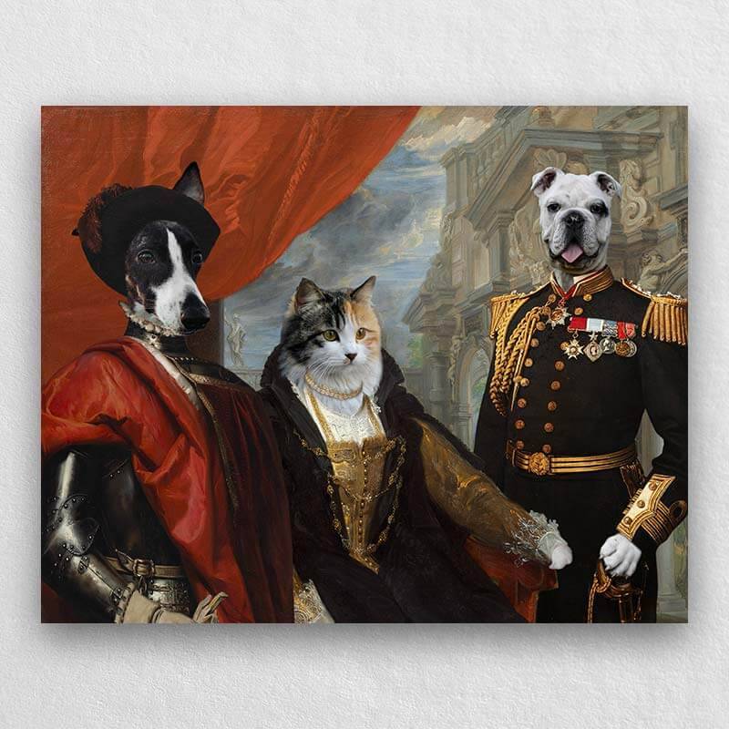 Regal Dog Cat Paintings 3 Pet Portrait