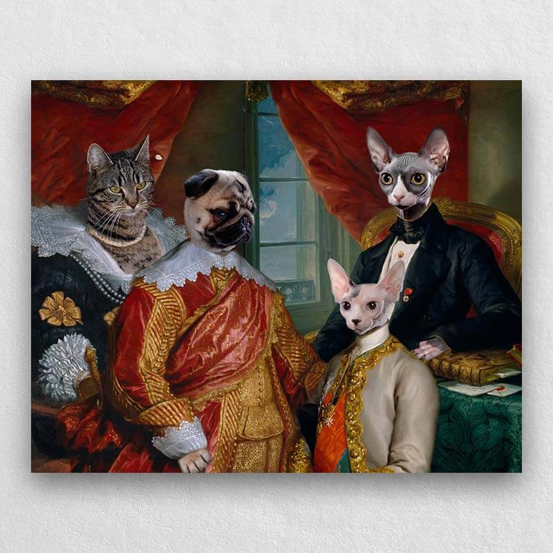 Royal Cat Portrait pet family portraits