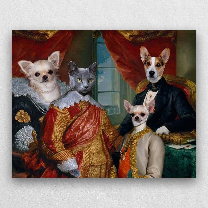 Royal Cat Portrait pet family portraits