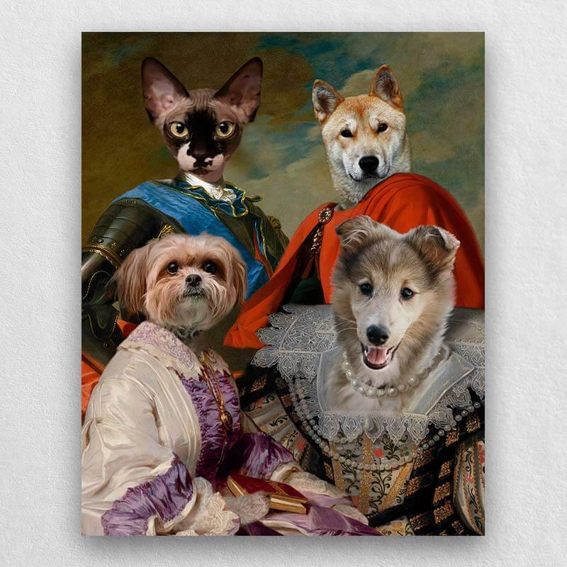 Animal Family Portrait Royal Paintings Of Pets