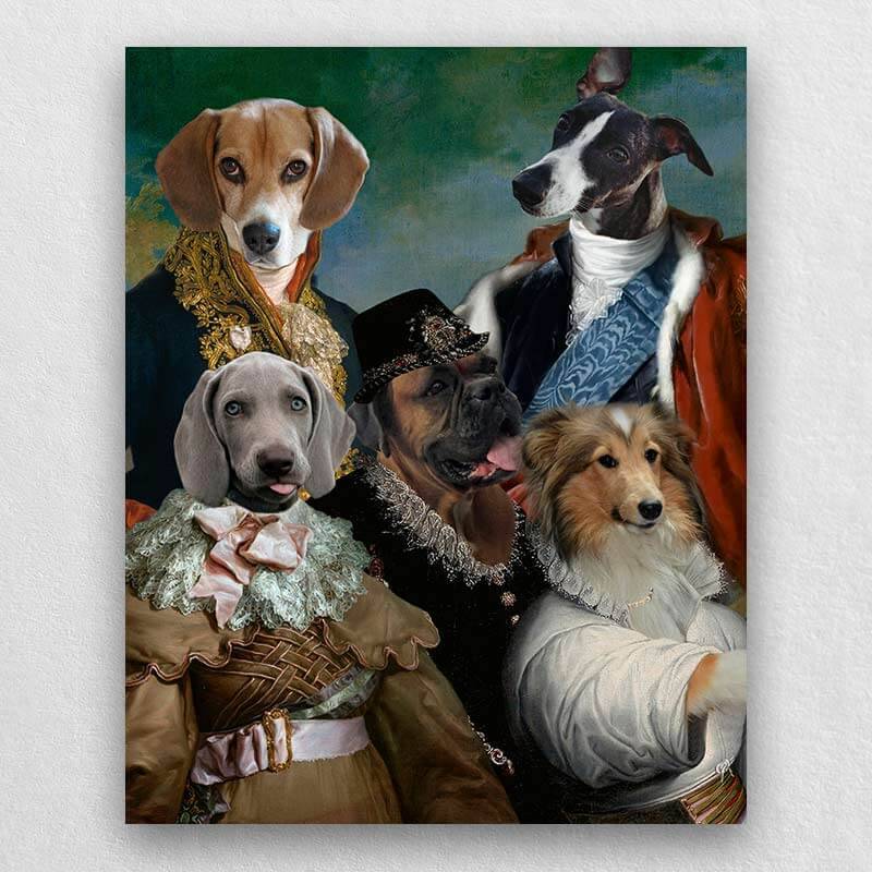 Family Royalty Pet Portraits Pet Canvas Prints