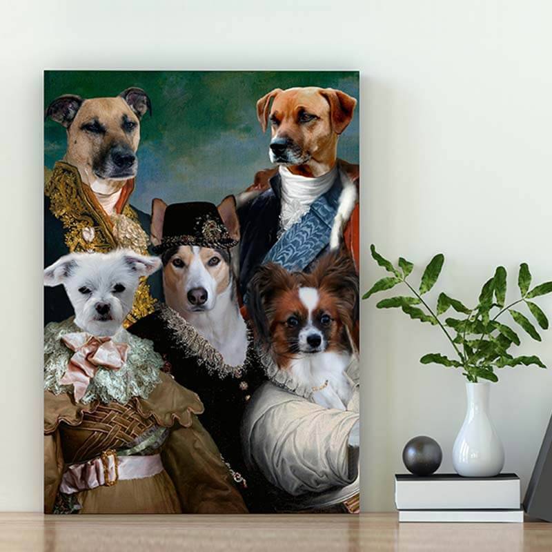 Family Royalty Pet Portraits Pet Canvas Prints