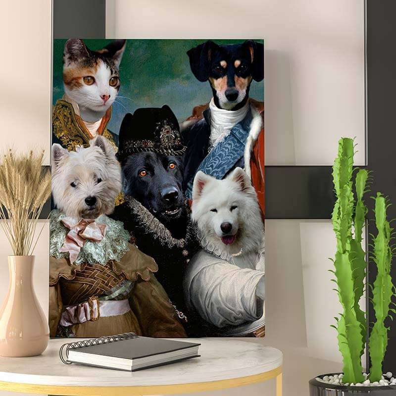 Family Royalty Pet Portraits Pet Canvas Prints