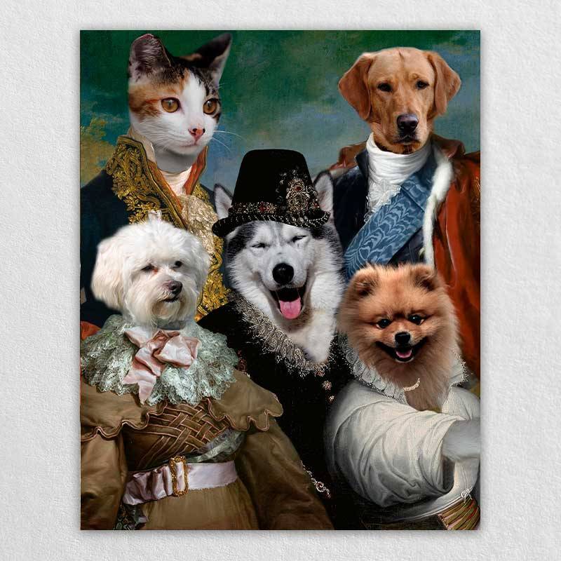 Family Royalty Pet Portraits Pet Canvas Prints