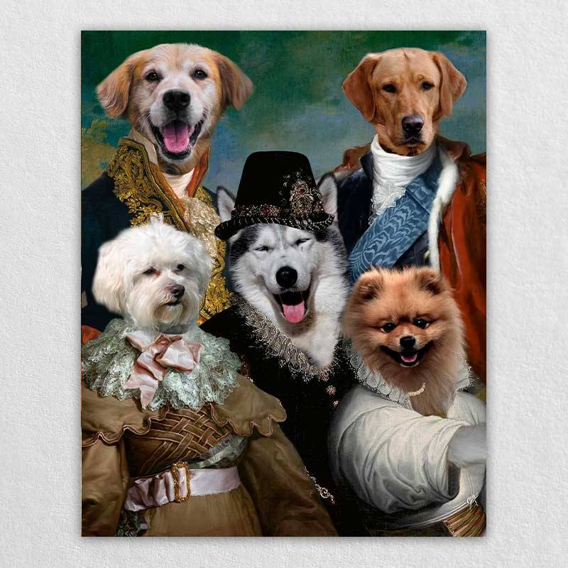 Family Royalty Pet Portraits Pet Canvas Prints