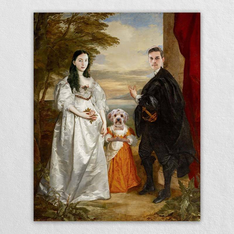 Couple And Pet Portraits Pet Memorial Wall Art