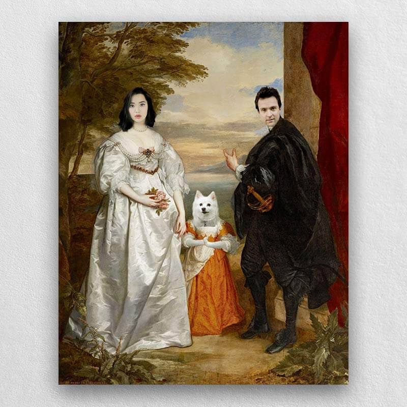 Couple And Pet Portraits Pet Memorial Wall Art