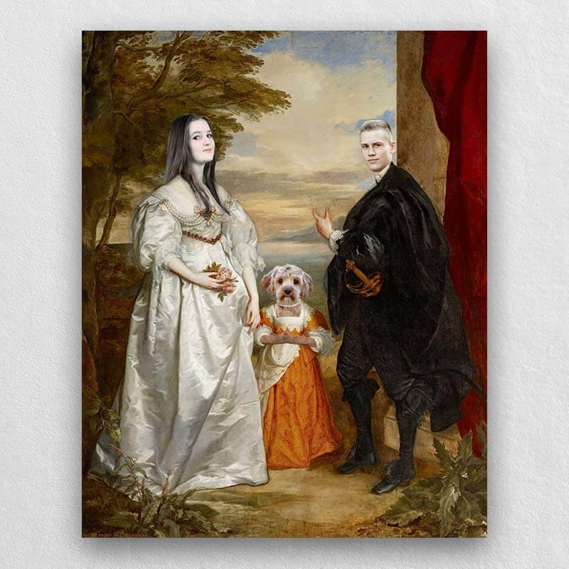 Couple And Pet Portraits Pet Memorial Wall Art