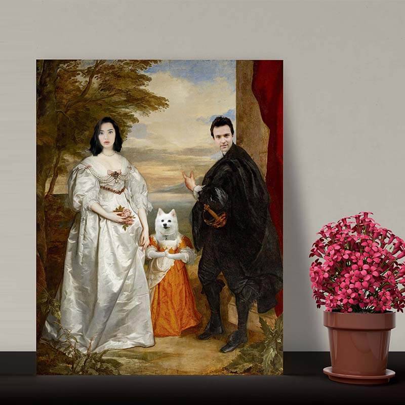 Couple And Pet Portraits Pet Memorial Wall Art