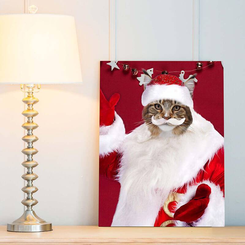 Santa Pet Christmas Portraits Best Pet Art