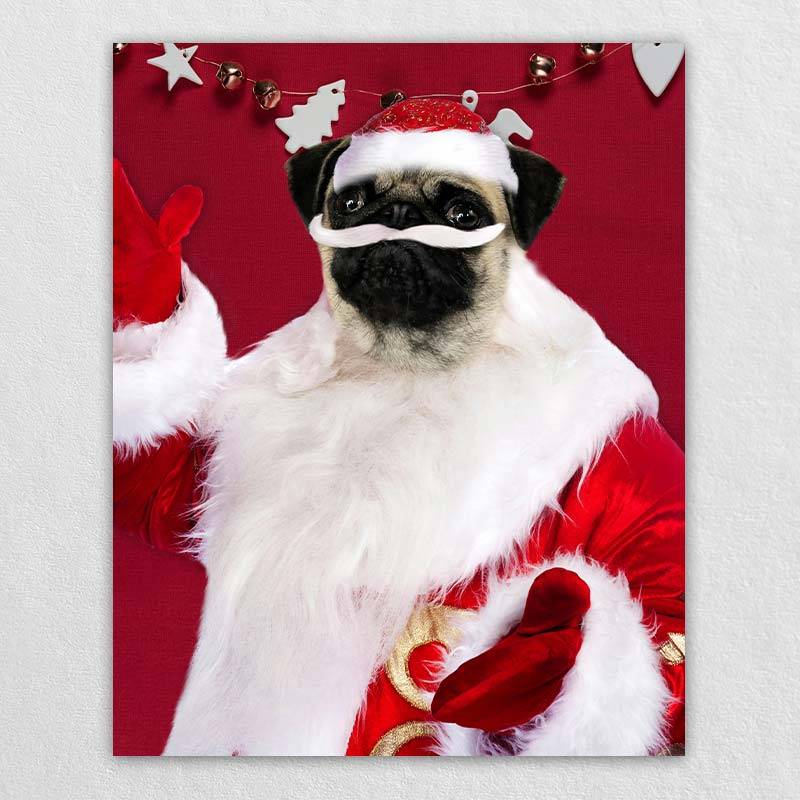 Santa Pet Christmas Portraits Best Pet Art