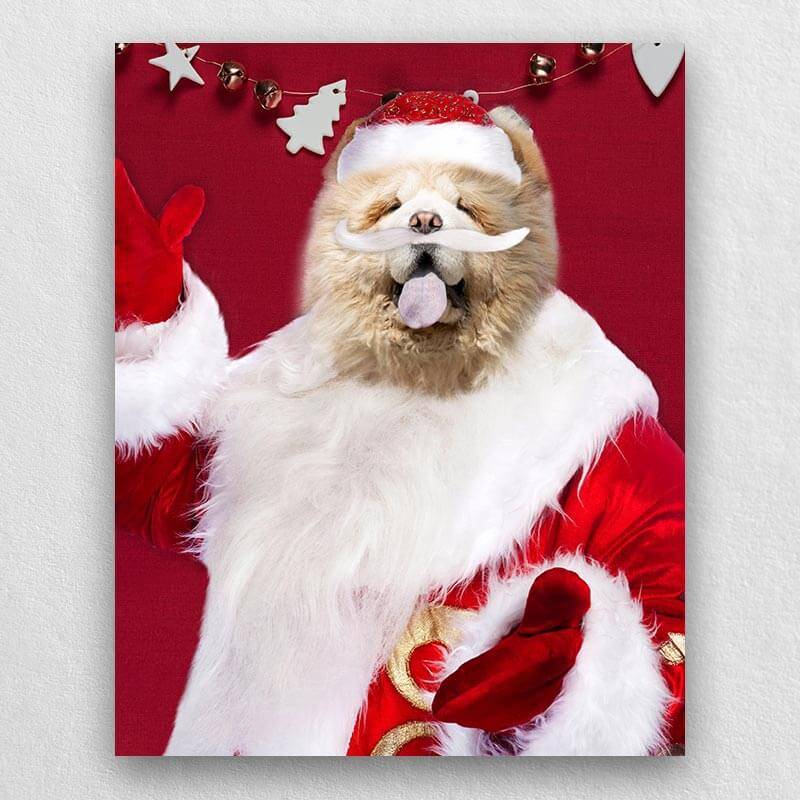 Santa Pet Christmas Portraits Best Pet Art