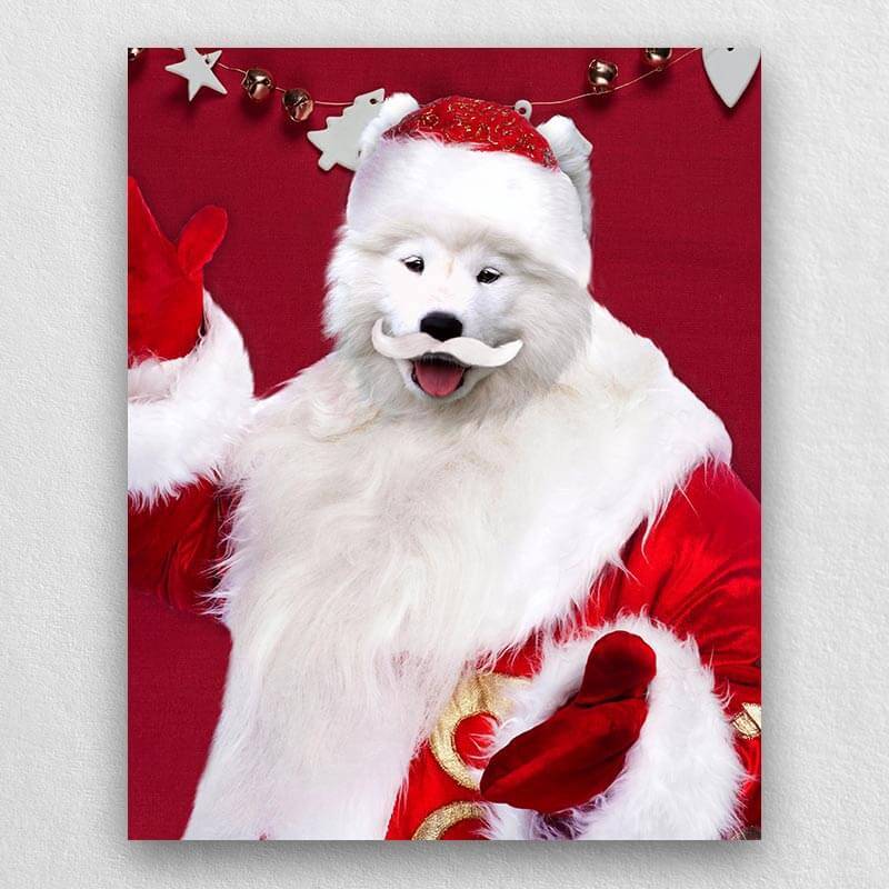 Santa Pet Christmas Portraits Best Pet Art